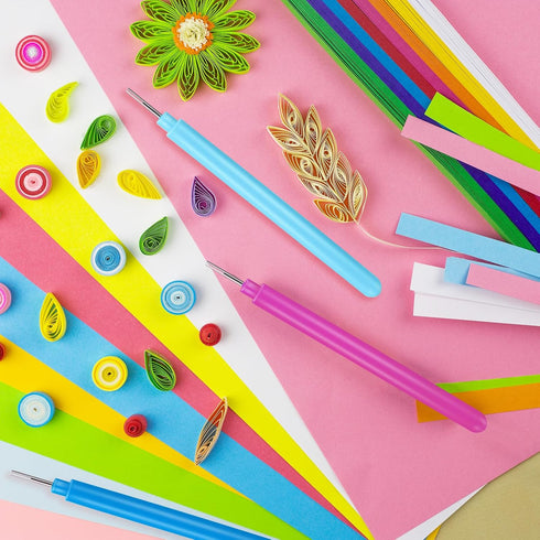 12 Pcs Paper Quilling Tools, Paper Flower Rolling Tool Rolling Curling Quilling Needle Pen DIY Cardmaking Paper Quilling Pen for Art Craft DIY Pap...