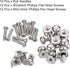 uxcell 9mm Head Dia. Round Knobs Pull Handle, 12pcs Zinc Alloy for Drawer Pulls Gift Box Cabinet Door Knobs with Screws, Silver Tone...