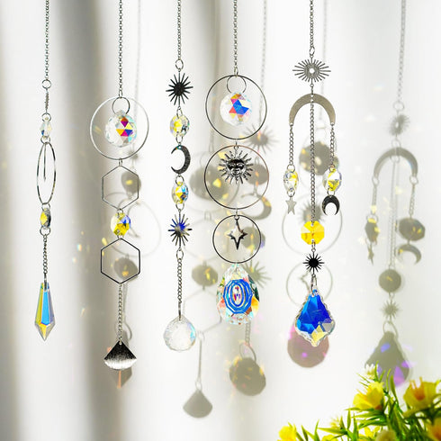 H&D HYALINE & DORA DIY Crystal Suncatcher Assembly Craft Kits for Adults 215pcs Rainbow Prisms Beads Pendant Crystal Window Sun Catchers Hanging O...