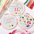 MAMUNU Embroidery Stitches Practice Kit, 4 Set Floral Hand Embroidery Kit for Beginners, Starter Kit for Adults Kids Easy, Includes Embroidery Hoo...