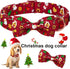 ARING PET Christmas Dog Collar, Cute Santa Claus Dog Collar with Bowtie, Cotton Red Christmas Dog Collar Bow with Metal Buckle for Small Medium La...