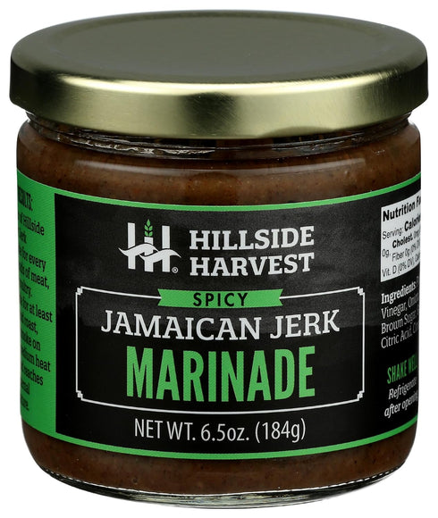 Hillside Harvest – Jamaican Jerk Marinade, Gourmet, Handcrafted, Spice and Sweet Citrus, Hot Heat Level, 6.5 oz. Jar (Jamaican Jerk, 6.5 Oz (Pack ...