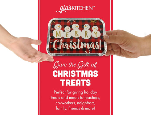 Gia's Kitchen Disposable Aluminum Pans with Lids, 24 Piece, Set of 12 - Heavy Duty Foil Pans with Lids Perfect for Leftovers, Holiday Treats, Gift...