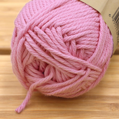 JubileeYarn Dainty Light Yarn - 100g/Skein Worsted Weight Cotton - 103 Marina Pink - 2 Skeins...