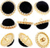 10pcs Round Shank Buttons for Sewing Black Velvet Gold Button Crafts Coats Clothes Suits Sweaters Dress Bags Decorations 34L/21mm (13/16 inch)...