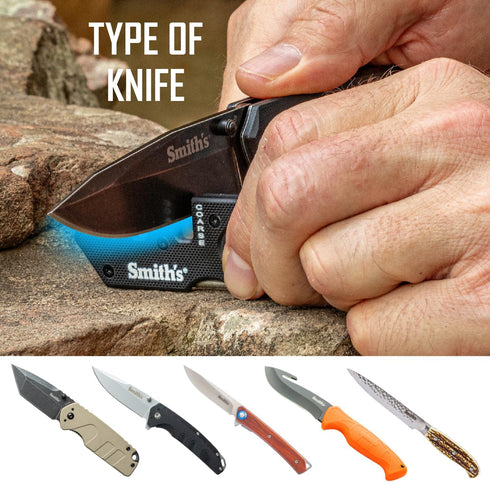 Smith’s Pocket Pal Tactical Knife Sharpener - 2 Stage Sharpener & Diamond Sharpening Rod - Pocket Clip - Outdoor Hunting Knife & Hook Sharpener - ...