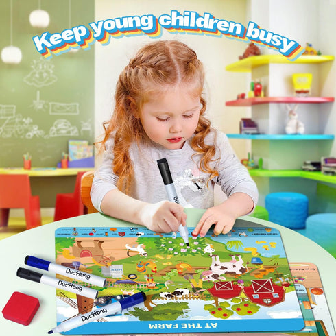 Preschool Learning Activity, Search and Find for Ages 3-5, Perfect for Kids, Art and Craft Activities, Gifts for 3,4,5,6 Year Old Boys and Girls...