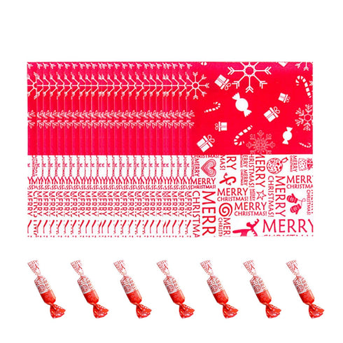 Leepro 500 pcs Christmas Nougat Candy Wrappers DIY Homemade Baking Caramels, Chocolate, Hard Candy Twisting Wax Paper for Wedding, Birthday, Party...