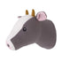 NoJo Plush Fleece Grey & White Cow Head Wall Decor, Charcoal, White, Peach...
