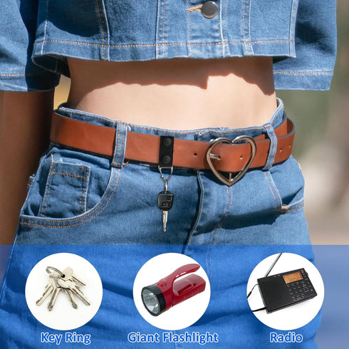 4 Pcs Belt Keepers for Duty Belt, Nylon Belt Keepers with Double Snaps Duty Belt Key Holder for 2"-2.25" Belts Fixing Security Accessories (Black)...