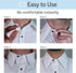 C2 Elastic Shirt Collar Extender - 5 Pack Neck Extender for Dress Shirt - Non-Metal Button Extender for Dress Shirts - 3 Sizes: Small, Regular, an...