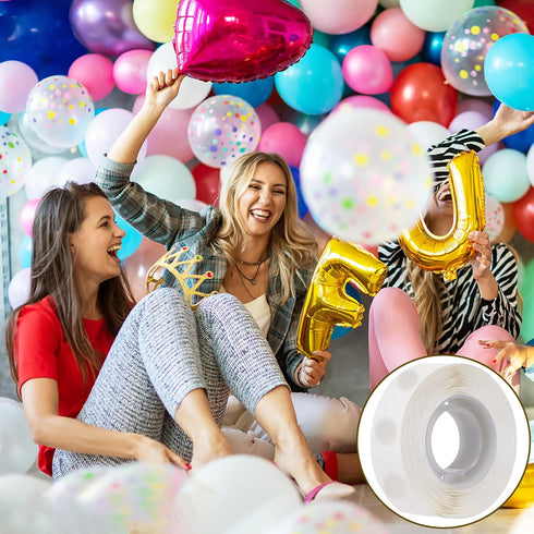 600PCS Glue Balloon Dots, Removable Balloon Sticky Spots,Extra Strong Glue Balloon Dots Double Sided for Birthday Party Wedding Christmas Decorati...