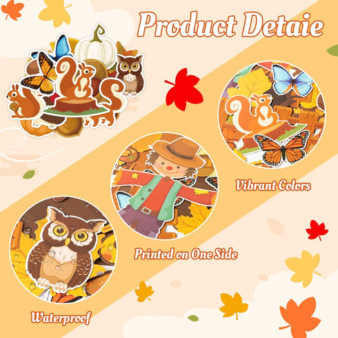 WATINC 170Pcs Fall Tree Learning Bulletin Board Decoration Set, Autumn Pumpkin Study Cut Outs Borders Decor, Thanksgiving Maple Leaves Cutout Wall...