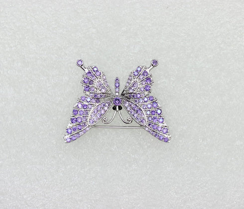 Faship Gorgeous CZ Crystal Butterfly Pin Brooch...