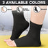 Ankle Compression Socks (XXL, Black), Effective Ankle Brace w/ 20-30 mmHg Compression for Foot Pain Relief, Ankle Support Sleeve for Plantar Fasci...