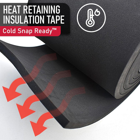 3 Inch Pipe Insulation Tape - Weather Resistant Water Pipe Wrap Tape - Outdoor Water Pipe Insulation Wrap, Insulation Tape for Water Pipes, Pipe W...
