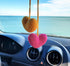 Hearts Crochet Handmade Car Rearview Mirror Hanging Ornament Car Interior Accessories...