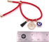 18K Gold Plated Saint Benedict Red String Bracelet Adjustable Charm Evil Eye & Dainty Genuine Azabache Hand...