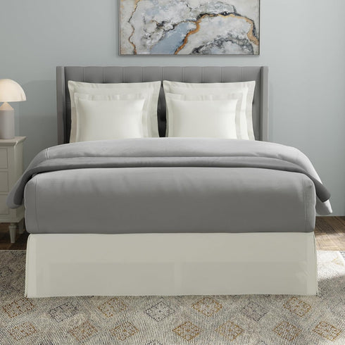 TODAY'S HOME Classic Tailored, Microfiber, 14" Drop Length Bed Skirt Dust Ruffle, Twin, Ivory TOH25014IVOR01...