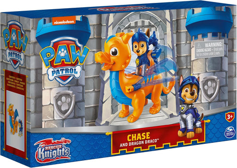Paw Patrol, Rescue Knights Chase and Dragon Draco Action Figures Set, Kids Toys for Ages 3 and up...
