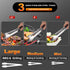 Anaeat Stainless Steel Locking Tong Set of 3 - Premium 7, 9 and 12 inch Kitchen Food Tongs with Non-Slip Silicone Tips and Grip for Serving, Cooki...