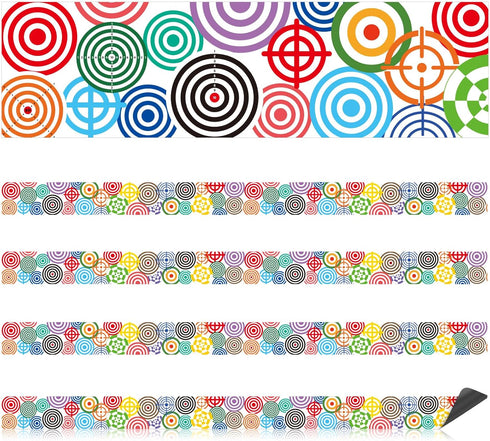 24 Pieces Magnetic Strips Retro Magnetic Border for Classroom Whiteboard Bulletin Board Decorative Magnetic Strips with Adhesive Magnetic Borders ...