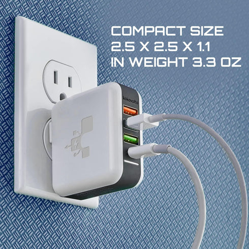 USB C Charger Block - Wall Charger Adapter 4 Ports Power Brick Cube Fast Multi Port Charging Box for iPad Mini iPhone Samsung and Other Smartphone...