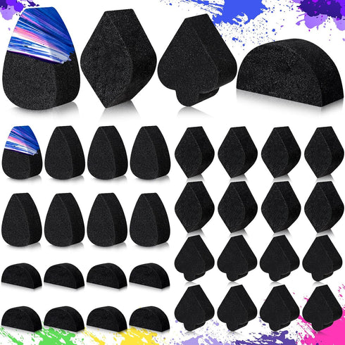 32 Pcs Face Paint Sponges Face Painting Sponges High Density Face Painting Supplies for Kids Adults Art Works Makeup Body Painting, 4 Style, Water...