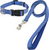 Dog Collar and Leash Set, Nylon Collar and Leash for Dogs Classic Solid Colors for Small Medium Large Dogs (Blue, Medium, Collar 14-20", 3/4")...