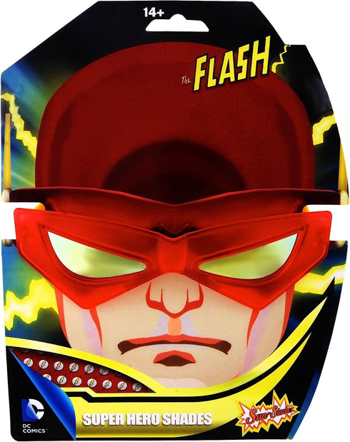 Sun-Staches DC Comics Offiical Flash Sunglasses | Costume and Cosplay Accessory | UV400 | One Size Fits Most...