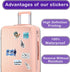 Pack 50 PCS Plane Pilot Wing Stickers Waterproof Vinyl Decals Decor Laptop Airport Flying Vehicles Suitcase Water Bottle Gifts for Teens Adults Av...