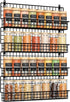 X-cosrack 4 Pack Spice Rack Wall Mount, Upgraded Connectable Seasoning Organizer for Space-Saving, Hanging Spice Storage for Cabinet/Pantry Door (...