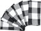 6 Buffalo Check Oversized Napkins (17x17 Inches) for Everyday Place Settings, Rustic Farmhouse Decor, Holidays, Family Dinners and BBQ's (White Bu...