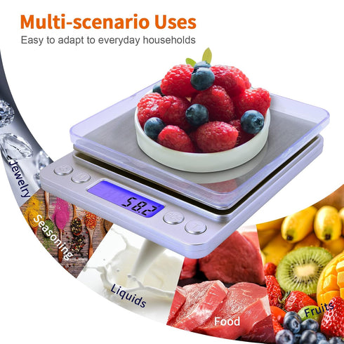 Gram Scale,Capacity 3000g Accuracy 0.1g Mini Food Scales Digital Weight Grams and Oz,Small Kitchen Scale High Precision for Espresso,Baking,Jewelr...