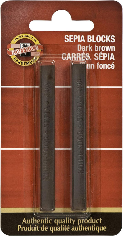 Koh-I-Noor FA4392DB.2BC Gioconda Artist Dark Brown Blocks, 2-Pack...
