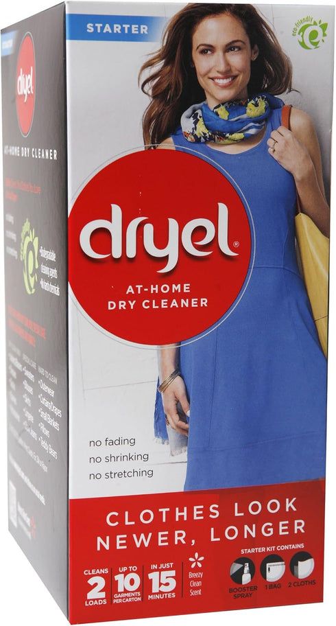 Dryel At-Home Dry Cleaning Starter Kit With Bag, Breeze Clean Scent 1 kit...