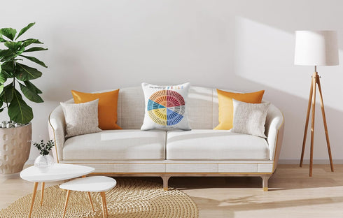 Wheel of Emotions Feelings Throw Pillow Covers 18x18 inch The Wheel of Feels Pillowcases Home Decor for Bed Couch Sofa Therapy Office Living Room ...