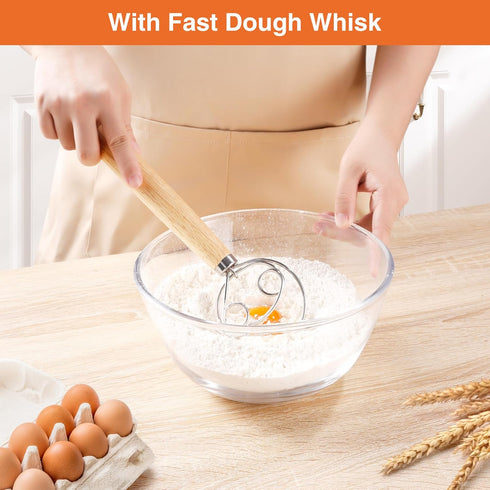 9Pcs Silicone Bread Sling Set for Dutch Oven with Dough Whisk & Bread Lame, Non-Stick & Easy Clean & Reusable, Extra Thick Silicone Baking Mat wit...
