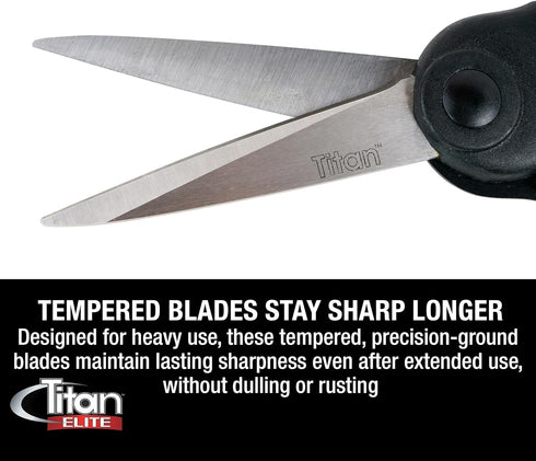Titan Industrial Grade Heavy Duty Scissors Multipurpose Shears for Sewing and Crafting Durable Easy to Use Stainless Steel Blades with Comfortable...