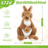 Mother's Day Stuffed Animals Kangaroo Cute Plush Toys Special Day for Kids Preschool Birthday Gifts for Kids, Brown, 10.5’’...