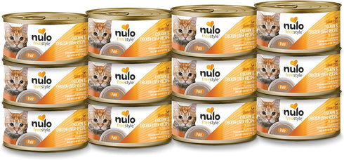 Nulo Freestyle Cat & Kitten Wet Pate Canned Cat Food, Premium All Natural Grain-Free, with 5 High Animal-Based Proteins and Vitamins to Support a ...