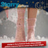 Pink Lace Bloom: Women Sheer Slouch Tulle Socks | Shiny Glitter Novelty Decorated Loose Socks with Stars & Moon - Ankle High 1 Pair (US sizes 5-8)...