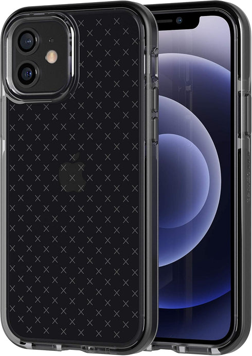tech21 Evo Check Phone Case for Apple iPhone 12 and 12 Pro 5G with 12 ft Drop Protection, Smokey/Black T21-8373...