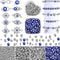 1450 Pcs Evil Eye Beads Set Eye Rhinestone Beads Kits Includes 200 Evil Eye Beads 20 Hand Evil Eye Charms 180 Rondelle Spacer Beads 800 4 mm and 2...