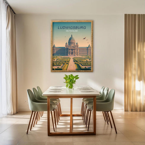 Posterizer 1 pcs-Ludwigsburg Deutschland Travel Poster-Adventure Wall Art-GIft for Men Women Teens-Decor for Home & Office- unframed wall art...