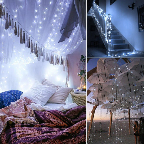AMIR Upgraded Solar String Lights Outdoor, 39Feet 120 LED 8 Modes Copper Wire Light, Solar Powered Fairy Lights, Waterproof Solar Decoration Light...