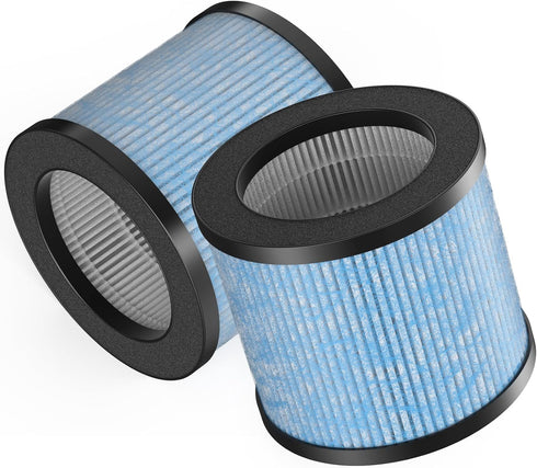 TPAP002 True HEPA Replacement Filter, Compatible with TOPPIN TPAP002 HEPA Purifier Comfy Air C1, Part# TPFF002, 4-IN-1 Filters?2-Pack?...