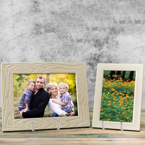 IBosins 5 Pack 6 Inch Plate Holder Display Stands, Metal Silver Frame Stand for Picture, Book, Photo Easel, Creation, Collectibles...