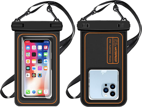 Waterproof Phone Pouch Pack - IPXFloating Waterproof Case with Lanyard for iPhone 15, Jet Ski, Paddle Board Accessories, Pelican Kayak Fishing Wat...