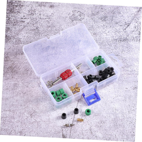 WINOMO 71Pcs A/C Air Conditioning Valve Core Accessories R12 R134a Refrigeration Valve Core Remover Installer Assortment Box Set Kit...